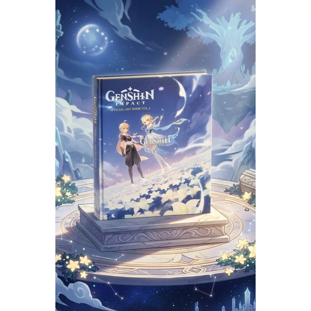 Genshin Impact Official Art Book Vol 1 Hardcover miHoYo Slipcase 9780063298583